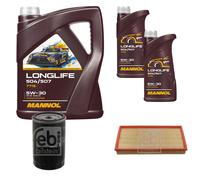 FEBI BILSTEIN Inspección Set 7L MANNOL LONGLIFE 504/507 5W-30 Para VW Bora 1J2