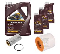 FEBI BILSTEIN Inspección Set 8L MANNOL LONGLIFE 504/507 5W-30 Para Audi A6