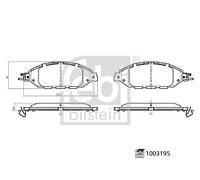 Febi BILSTEIN Pastillas de Freno Delantero para Nissan Pathfinder IV R52