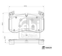 Febi BILSTEIN Pastillas Freno de Eje Delantero Conjunto para Mercedes-Benz Gle