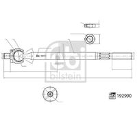 Febi BILSTEIN Rótula Axial Eje Delantero Varilla para Toyota Avensis T25 _ 1.8