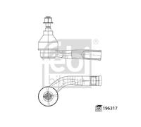 Febi BILSTEIN Tirante de Barra de Lazo Eje Delantero Izquierdo para Volvo V60 II