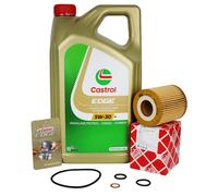 Febi Filtro de Aceite + 5L castrol edge 5W-30 M para BMW 1-ER E81 E82 E87 E88