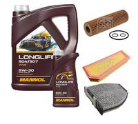 FEBI Inspección set 6L MANNOL Larga vida 504/507 5W-30 para Mercedes-Benz