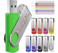 FEBNISCTE Memoria USB 2.0 Flash Drive, Pack de 50 Unidades, 128MB, Personalizable con Logotipo