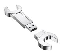 FEBNISCTE pendrive 16GB Divertida,Memoria USB con Diseño único, Personalizado Diseño único de Llave de Metal Plateado,Flash Drive USB 2.0 16 GB,Memory Stick para Almacenamiento de Datos