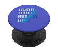 Febrero 1980 Año 1980 Cumpleaños 1980 Edición Limitada PopSockets PopGrip Adhesivo