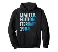 Febrero 1984 Año 1984 Cumpleaños 1984 Edición Limitada Sudadera con Capucha
