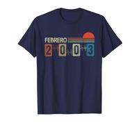 Febrero 2003 Vintage - 23 Años Regalo Cumpleaños Hombre Camiseta, Hombre, Azul Marino, 3XL