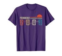 Febrero 2003 Vintage - 23 Años Regalo Cumpleaños Hombre Camiseta, Hombre, Morado, 3XL