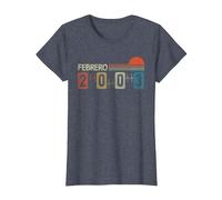 Febrero 2003 Vintage - 23 Años Regalo Cumpleaños Hombre Camiseta, Mujer, Azul Jaspeado, XL