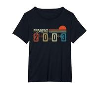 Febrero 2003 Vintage - 23 Años Regalo Cumpleaños Hombre Camiseta, Mujer Tallas Grandes, Negro, 3XL Grande