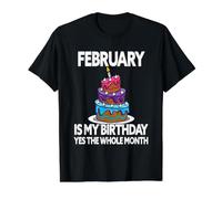 Febrero es mi cumpleaños - Sí Todo el Mes - febrero Camiseta gráfica económica, Hombre, Negro, M
