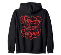 Febrero Escorpio Zodiaco Cumpleaños Astrología Mes Sudadera con Capucha