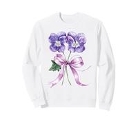Febrero Nacimiento Flor Pensamiento Acuarela Floración Sudadera