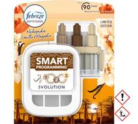 Febreze 3Volution - Ambientador (20 ml) Madagascar vainilla y magnolia, kit de iniciación con sistema automático de aroma fresco, 3 fragancias alternativas para eliminar los olores