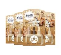Febreze 3Volution - Recambio de ambientador enchufable, aroma a galleta de vainilla, 20 ml, paquete de 4