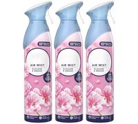 Febreze Air Mist - Ambientador en aerosol eliminador de olores para el hogar y la oficina, fragancia Blossom & Breeze, 185 ml, caja de 3