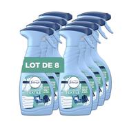 Febreze - Ambientador textil para ropa fresca, paquete económico, 8 x 500 ml, elimina los olores con tecnología OdourClear, fórmula a base de agua, probado dermatológicamente, sin peligro para