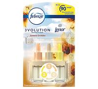 Febreze Recambio para tapón aromático 3Volution Golden Orchid de 20 ml, 3 aromas alternos que eliminan los olores