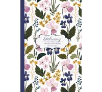 February Birth Flower Composition Notebook: Violet Floral Notebook for Girls & Teens - Cute Purple Flower Lined Journal for School, Writing & Notes