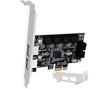 FebSmart FS-HA-Pro Puerto USB 3.0 PCIe X1 4 Puertos USB-A 5Gbps Compatible con Windows 11, 10, 8.x, 7, Vista, XP y Linux