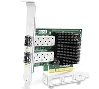 FebSmart Interfaz PCIE X8 a 2 adaptadores Ethernet convergentes SFP+ de 10 GbE SFP+, controlador Intel 82599ES 10 Gigabit Ethernet, tarjeta NIC PCIE de 2 puertos 10GbE, 2 adaptadores LAN SFP+ de 10