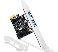 FebSmart Tarjeta de expansión USB 3.0 PCIE de 2 puertos Superspeed 5 Gbps, tarjeta USB 3.0, tarjeta PCIE USB 3.0, PCI Express, tarjeta de expansión USB interna, tarjeta USB de perfil bajo, tarjeta