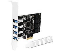 FebSmart - Tarjeta USB de 4 Puertos Superspeed de 5 Gbps, Tarjeta USB 3.0 PCIE, Tarjeta PCIE USB 3.0, PCI Express, Tarjeta de expansión USB Interna, Tarjeta USB de Perfil bajo, Tarjeta USB para PC