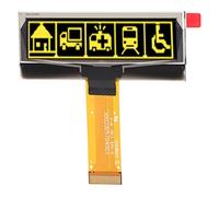 Febuliy Organic Light Emitting Diode Display Module 2.23in 123x32 Resolution SSD1305 SPI IIC Interface 24 Pin Screen Module Thin Light Clear Display Energy Saving Multi Applications forEle (Yellow)