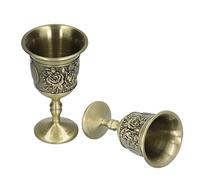 FECAMOS Copas de beber de metal, Adorno retro Colección de Copas de vino de estilo Royal Pequeño Copa de vino de lujo para la fiesta en el hogar Cena Bar para Bodas Decoración del hogar Copa