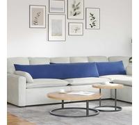 Fecpoo 2 cojines de sofá azul policía 200 x 40 x 20 cm de pana de alta calidad con fundas extraíbles y relleno de poliéster suave, 2 unidades