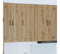 Fecpoo Armario de cocina de roble Artisan, 50 x 31 x 100 cm, material de madera, práctico armario de pared con mucho espacio de almacenamiento para cocina