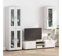 Fecpoo Armario de madera blanco 50 x 29 x 100 cm con amplio espacio de almacenamiento para salón, oficina en casa, dormitorio