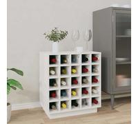 Fecpoo Botellero blanco 55,5 x 34 x 61 cm de madera maciza de pino para hasta 25 botellas - Estantería rústica de madera para cocina o salón