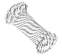 Fecpoo Cuerda trenzada de poliéster de 3 mm, 500 m, color blanco, resistente al agua salada, baja elongación, para uso general