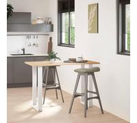 Fecpoo Juego de 2 patas de bar en forma de U, estructura de acero resistente, color blanco, 50 cm de ancho x 90 - 91 cm de altura, incluye tornillos M5 para montaje en mesa de café