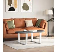 Fecpoo Juego de 2 patas de mesa de café en forma de V de acero con recubrimiento en polvo blanco, 70 cm de ancho x 42 a 43,3 cm de alto, para muebles de salón modernos