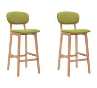 Fecpoo Juego de 2 taburetes de bar, tapizados con tela suave, estructura de madera de haya maciza, altura del asiento de 66 cm, capacidad de carga de 110 kg, apto para gastronomía y salón