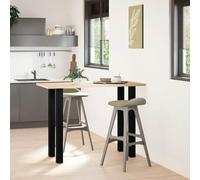 Fecpoo Juego de 4 patas para mesa de bar de 100 a 102 cm de acero con recubrimiento en polvo, soporte preperforado, adecuado para mesas altas personalizadas