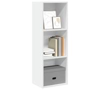 Fecpoo Librería de madera 40 x 30 x 114 cm, color blanco, ahorra espacio, estantería para libros, DVD, decoración en la oficina o el hogar