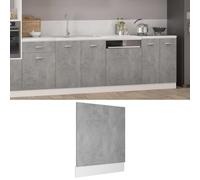 Fecpoo Lyon - Tapa para lavavajillas para integración de cocina, color gris hormigón, madera, 59,5 cm de ancho x 67 cm de alto, 1 unidad