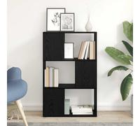 Fecpoo Mueble de TV negro 60 x 24 x 94,5 cm de madera de 4 estantes montado en la pared para salón moderno