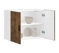 Fecpoo Porto - Armario colgante para cocina, madera de roble ahumado, 80 x 31 x 60 cm, espacio para platos, ollas, cuencos