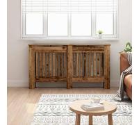 Fecpoo Revestimiento para radiadores de madera, 152 cm de longitud, diseño de madera envejecida con optimización del flujo de calor y espacio para radiadores