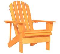 Fecpoo Silla Adirondack de madera maciza de abeto naranja, 1 pieza, 69,5 x 86,5 x 89,5 cm, ergonómica, resistente a la intemperie