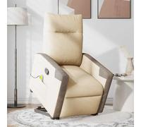 Fecpoo Sillón de masaje con ayuda eléctrica para levantarse | Masaje vibratorio de tela (poliéster/PU), capacidad de carga de 110 kg, para casa y hogar de ancianos