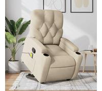 Fecpoo Sillón de masaje con ayuda eléctrica para levantarse | Masaje vibratorio, tejido (100% poliéster), posición reclinada hasta 142 cm | Sillón de relajación ergonómico