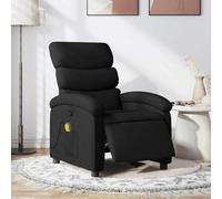 Fecpoo Sillón de masaje negro 100% poliéster, 70 x 147 x 80 cm, posición reclinable con ajuste automático de respaldo y reposapiés