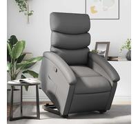 Fecpoo Sillón de relax con ayuda para levantarse de piel sintética, 70 x 92 x 99,5 cm, función de elevación eléctrica, función manual, hasta 110 kg, para personas mayores y adultos